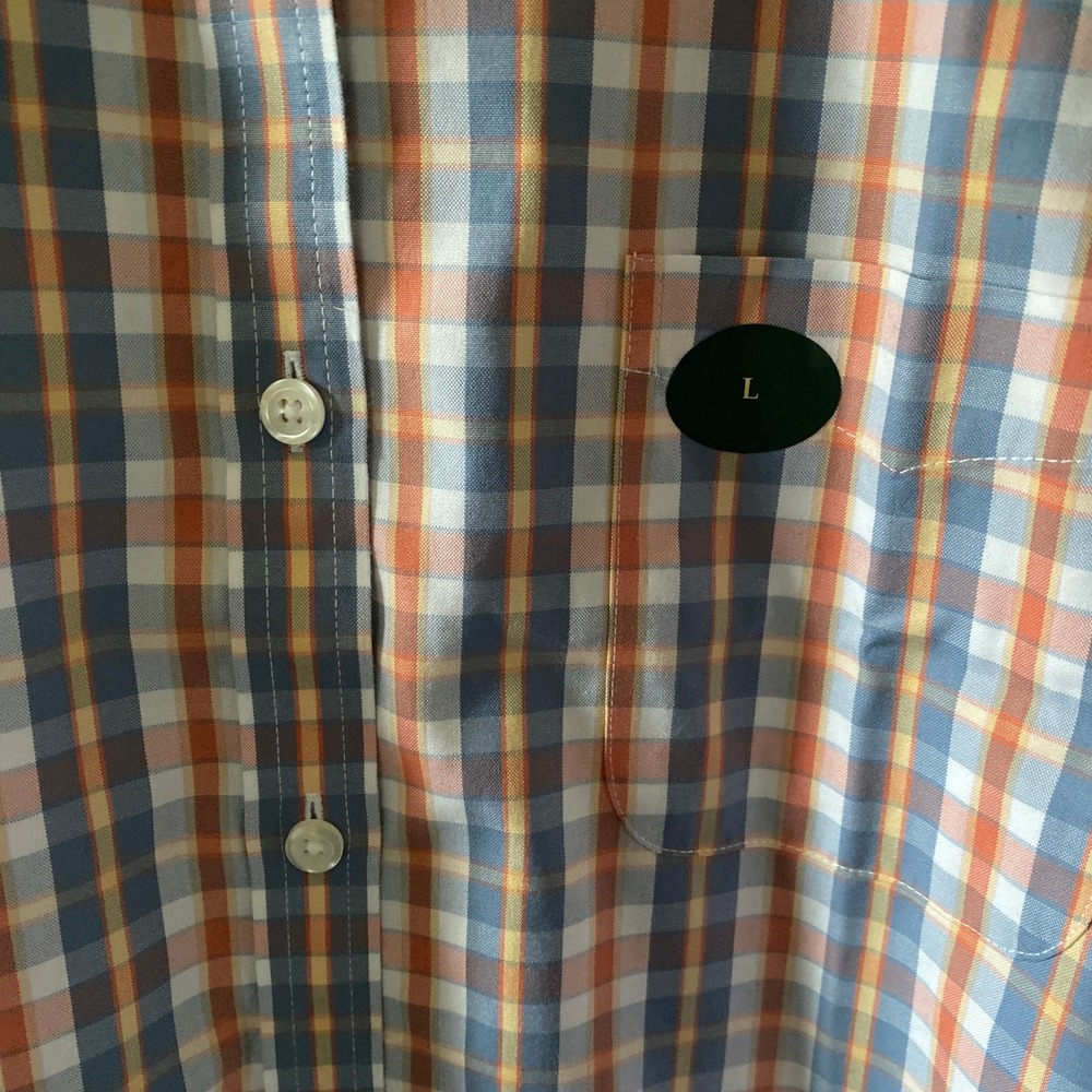 LL Bean Women's Long-Sleeved‎ Button-Down Top Size L Wrinkle Free Plaid NWT - Picture 3 of 7
